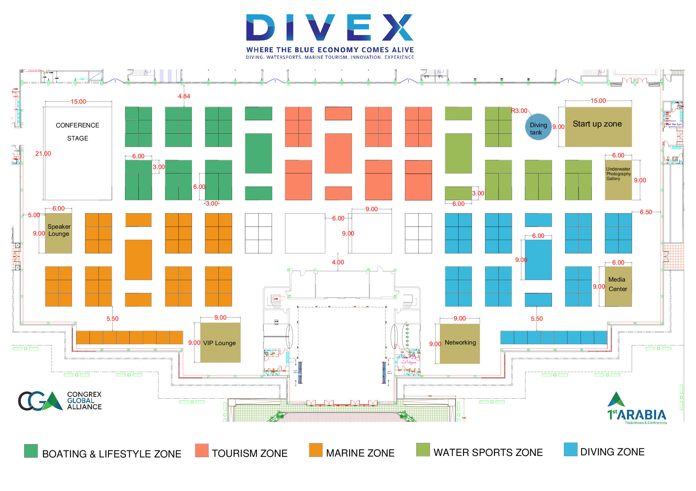 DiveX Saudi Arabia exhibition floor plan
